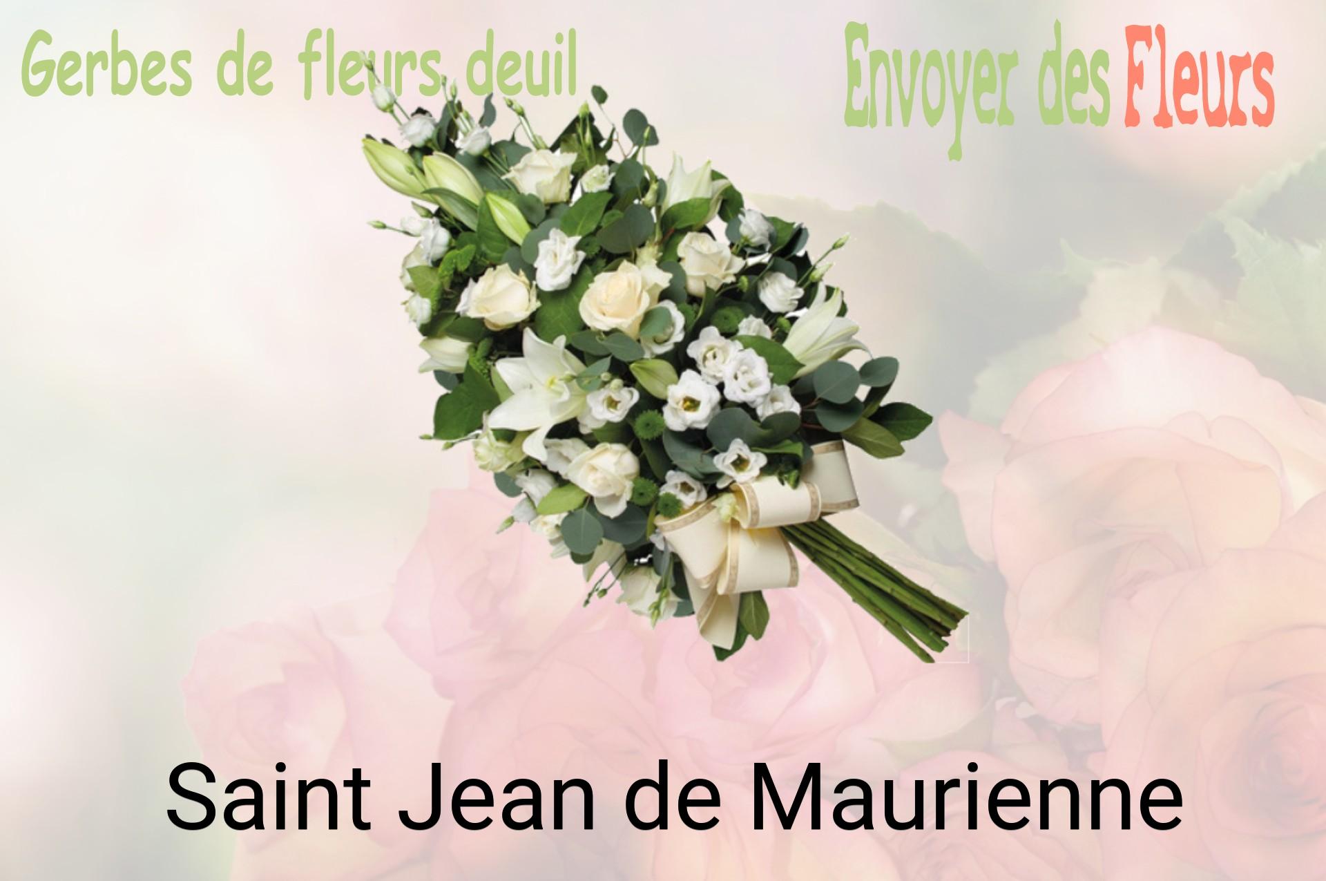 Gerbe de fleurs de deuil livrée à Saint-Jean-de-Maurienne